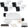 Zestaw monitoringu IP Dahua 4 kamery tubowe 6Mpx Dysk