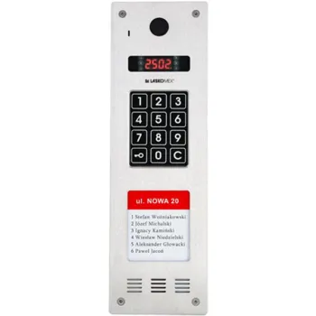 Laskomex CP-2533NR-040 Wąski panel audio pionowy, ze stali nierdzewnej, z czytnikiem RFID