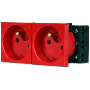 Gniazdo 2M elektryczne podwójne + blokada