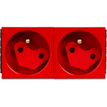 Gniazdo 2M elektryczne podwójne + blokada