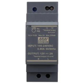 ZASILACZ IMPULSOWY NA SZYNĘ DIN MEAN WELL HDR-30-12 12V/30W/2A