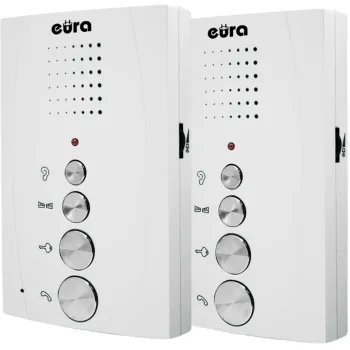 DOMOFON ''EURA'' ADP-51A3 ''DIFESA'' - 1-rodzinny, 2 unifony, interkom, biały
