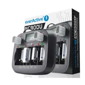 Ładowarka procesorowa do akumulatorków AA / AAA / C / D / 6F22 / 9V everActive NC-900U