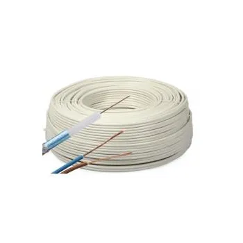 Przewód kabel koncentryczny z zasilaniem do CCTV BIAŁY K60+2x0,5mm2 ELEKTROKABEL 1m