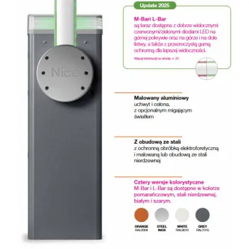 Szlaban NICE L BAR - zestaw do 9 metrów