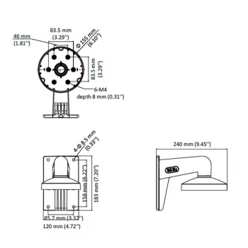 UCHWYT ŚCIENNY HIKVISION DS-1273ZJ-155