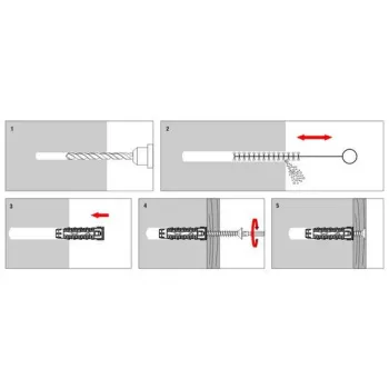 Kołek uniwersalny 6x30/50, wkręt z łbem stożkowym, karton (SFXP-06030050 x 100szt.)