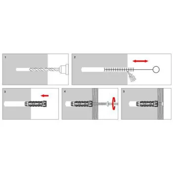 Kołek uniwersalny 8x40/50, wkręt z łbem stożkowym, karton (SFXP-08040050 x 100szt.)