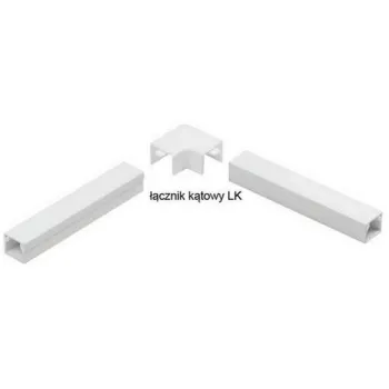 Osprzęt do listew elektroinstalacyjnych, łącznik kątowy BIAŁY LK 40x25 (1szt.)