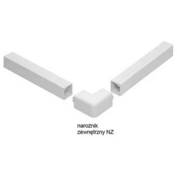 Osprzęt do listew elektroinstalacyjnych, narożnik zewnętrzny BIAŁY NZ 50x18 (1szt.)