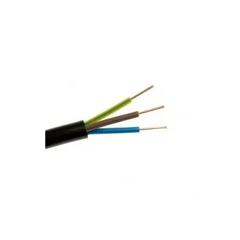 Przewód elektryczny ziemny drut YKY 0,6/1kV 3x1,5mm2 CZARNY ELEKTROKABEL 1m