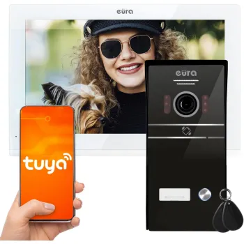 WIDEODOMOFON EURA VDP-98C5 biały, wi-fi, Tuya