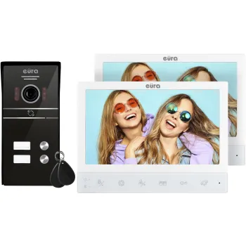 WIDEODOMOFN EURA VDP-80C5 2-rodzinny, biały