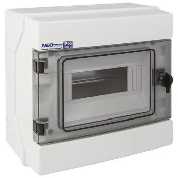 Rozdzielnica hermetyczna modułowa (500V AC, 1000V DC) 1x8 natynkowa (N+PE) IP65 RH-8 ELEKTRO-PLAST O