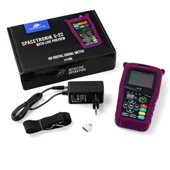 Miernik satelitarny Spacetronik S-22 DVB-S2/S2X IPTV M3U H.265