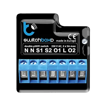 Przełącznik Blebox SwitchBoxD WiFi 230V dwukanałowy sterowany z aplikacji
