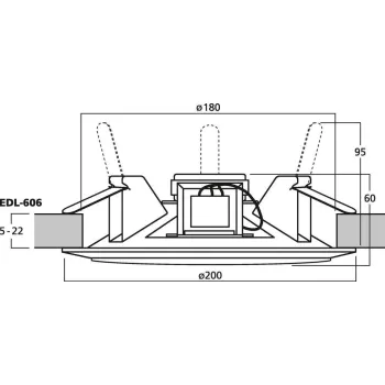 GŁOŚNIK SUFITOWY MONACOR EDL-606