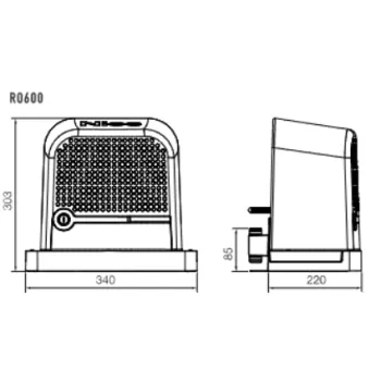 Zestaw NICE ROBO 600 do bram przesuwnych (bez fotokomórek)