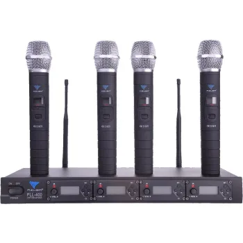 Zestaw 4 mikrofonów Azusa PLL-400 UHF 4 kanały