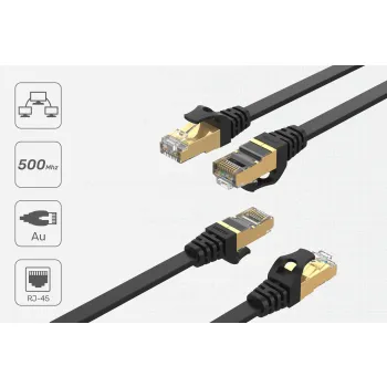 Unitek Kabel sieciowy płaski Ethernet Cat.7 3 m