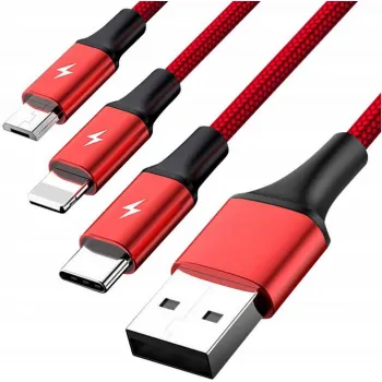 Unitek 3-in-1 USB Kabel ładujący C4049RD