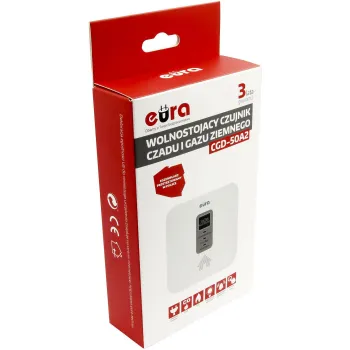 Czujnik czadu i gazu ziemnego 2w1 Eura CGD-50A2