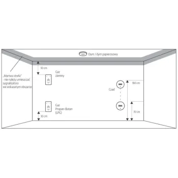 Czujnik czadu i gazu ziemnego 2w1 Eura CGD-50A2