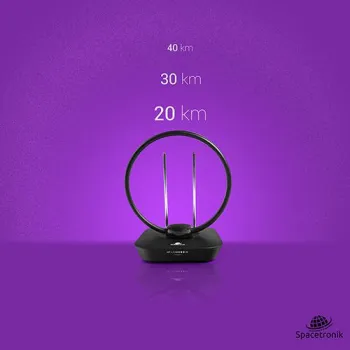 Antena pokojowa DVB-T2 Spacetronik Locus TV zasilacz 45dB
