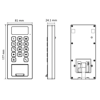 TERMINAL KONTROLI DOSTĘPU HIKVISION DS-K1T502DBWX-C