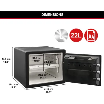 Sejf ognioodporny i wodoodporny Master Lock LFW082FTC