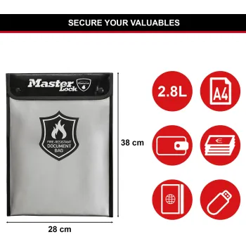 Ognioodporna torba na dokumenty Master Lock FBWLZ0EURHRO