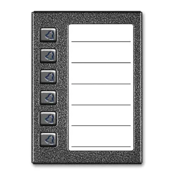 ACO CDN-6NP GR Podświetlany panel listy lokatorów z 6 przyciskami