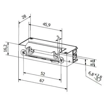Elektrozaczep przeciwpożarowy HARTTE XSHD12R 12V DC rewersyjny