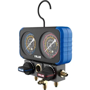 Zestaw podwójnych manometrów analogowych Value VRM2-B-0801