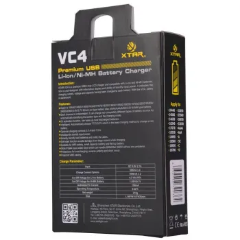 Ładowarka do akumulatorów cylindrycznych Li-ion / Ni-MH AA / AAA / 18650 Xtar VC4