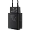 ŁADOWARKA SIECIOWA Baseus Compact Quick Charger CCXJ-B01 20W 1x USB-A 1x USB-C PD 3.0 QC 3.0 CZARNA