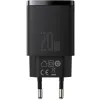 ŁADOWARKA SIECIOWA Baseus Compact Quick Charger CCXJ-B01 20W 1x USB-A 1x USB-C PD 3.0 QC 3.0 CZARNA