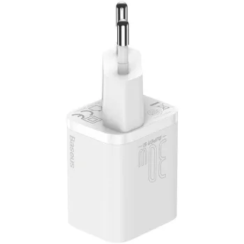 ŁADOWARKA SIECIOWA Baseus Super Si Quick Charger 1C CSUP-J02 30W 1x USB-C PD 3.0 QC 3.0 BIAŁA