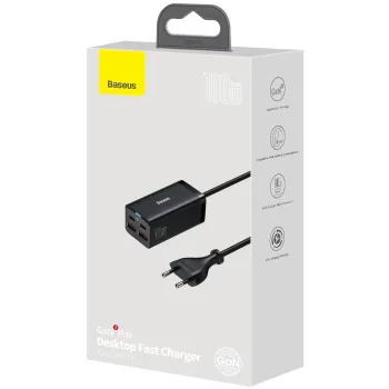 ŁADOWARKA SIECIOWA Baseus GaN 3 Pro Desktop Charger CCGP000101 100W 2x USB-A 2x USB-C PD 3.0 QC 4.0+