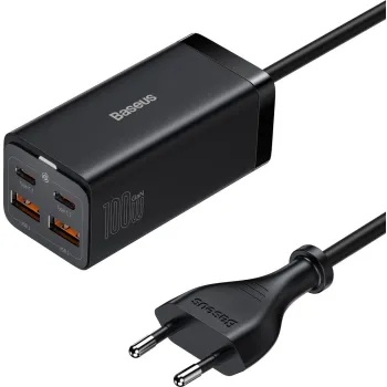 ŁADOWARKA SIECIOWA Baseus GaN 3 Pro Desktop Charger CCGP000101 100W 2x USB-A 2x USB-C PD 3.0 QC 4.0+