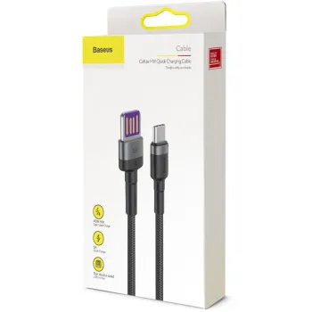 KABEL USB-A / USB-C Baseus Cafule CATKLF-PG1 100cm SuperCharge 40W 5A QC 3.0 W OPLOCIE