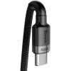 KABEL USB-C / USB-C Baseus Cafule CATKLF-ALG1 200cm 100W 5A PD 2.0 QC 3.0 CZARNO-SZARY W OPLOCIE