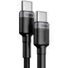 KABEL USB-C / USB-C Baseus Cafule CATKLF-ALG1 200cm 100W 5A PD 2.0 QC 3.0 CZARNO-SZARY W OPLOCIE