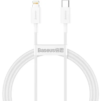 KABEL USB-C / Lightning iPhone Baseus Superior CATLYS-A02 1m 20W PD Quick Charging BIAŁY PREMIUM