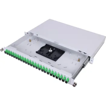 PRZEŁĄCZNICA ŚWIATŁOWODOWA 1U 19 Cali 24x SC SIMPLEX SZARA WYSUWANA