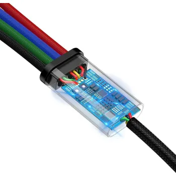 KABEL 4w1 USB-A / Lighting iPhone 2x USB-C micro-USB Baseus Cafule CA1T4-B01 1.2m 3.5A W OPLOCI