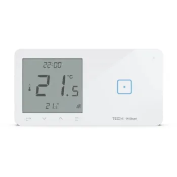 Przewodowy włącznik światła poj. z regulatorem pokojowym czarny WSR-01MP Tech Sterowniki