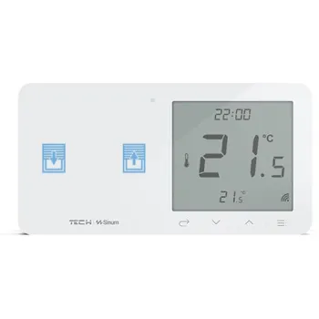 Przewodowy regulator pokojowy z włącznikiem rolet biały WZR-02ML Tech Sterowniki