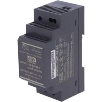 Przewodowy zasilacz 24v dc 30w na szynę din czarny ZS-24/30 Tech Sterowniki