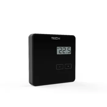 Bezprzewodowy regulator pokojowy czarny R-8B Tech Sterowniki